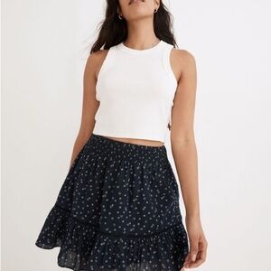 Madewell Smocked Mini Skirt